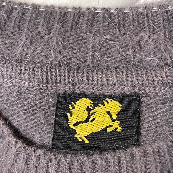 Pierre Bornel Cable Knit Colorblock Sweater Merino Angora Grandpa Cozy Medium - Picture 5 of 8